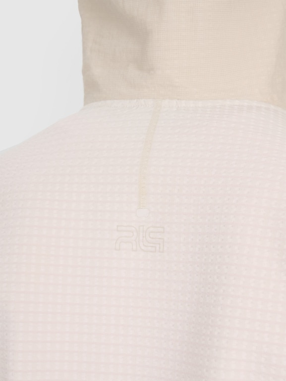 Męska bluza treningowa rozpinana z kapturem 4F x Robert Lewandowski RL9SSS25TFSWM615 - beżowa