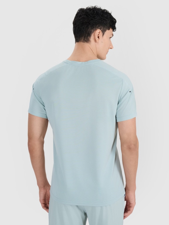 Męska koszulka treningowa 4F x Robert Lewandowski RL9SSS25TFTSM1693 - turkusowa