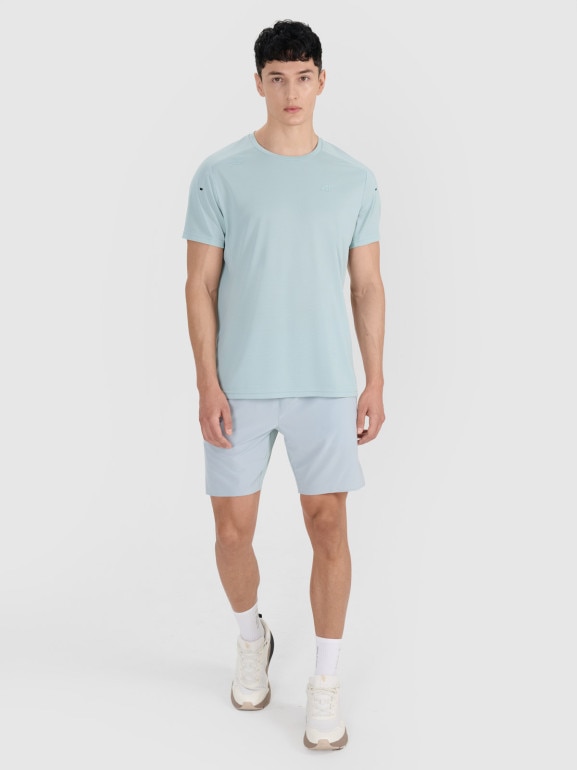 Męska koszulka treningowa 4F x Robert Lewandowski RL9SSS25TFTSM1693 - turkusowa