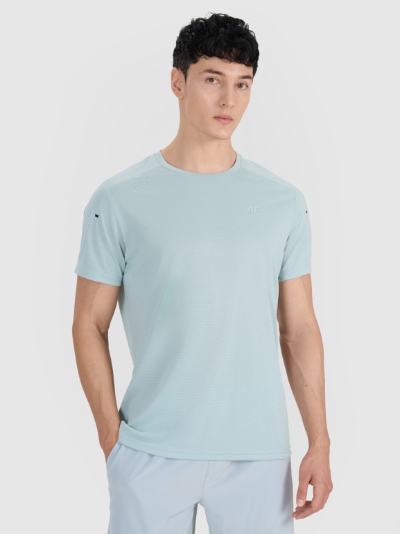 Męska koszulka treningowa 4F x Robert Lewandowski RL9SSS25TFTSM1693 - turkusowa