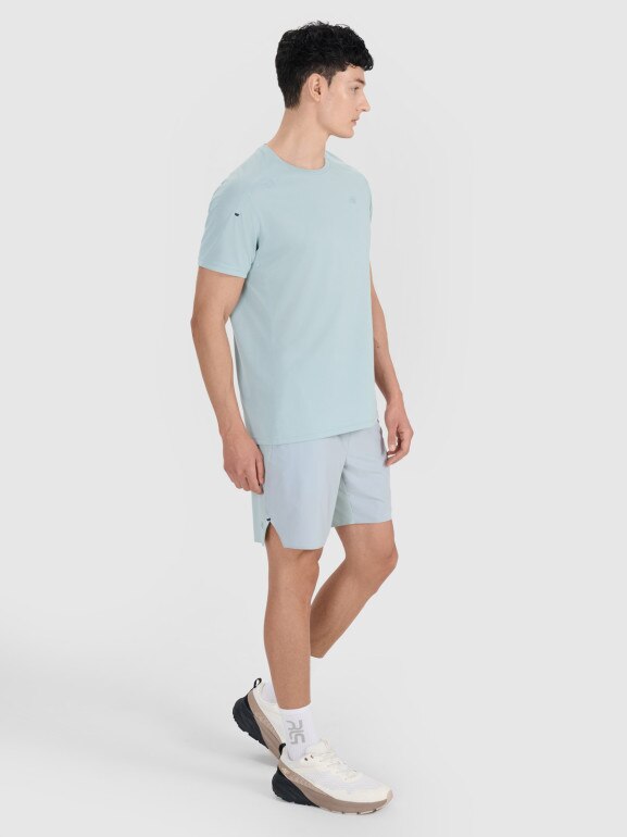 Męskie spodenki treningowe 4F x Robert Lewandowski RL9SSS25TFSHM1200 - turkusowe