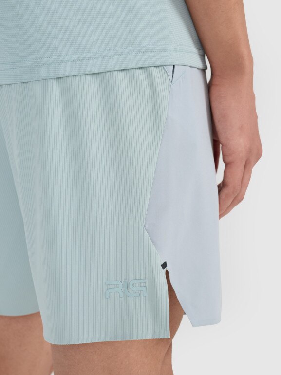 Męskie spodenki treningowe 4F x Robert Lewandowski RL9SSS25TFSHM1200 - turkusowe
