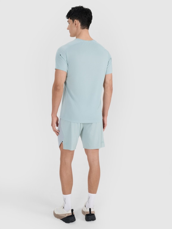 Męskie spodenki treningowe 4F x Robert Lewandowski RL9SSS25TFSHM1200 - turkusowe