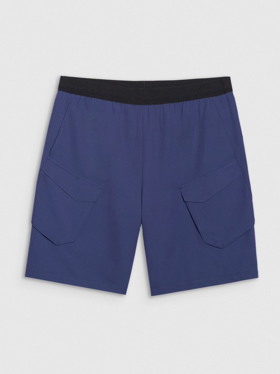 Męskie spodenki treningowe 4F x Robert Lewandowski RL9SSS25TFSHM1201 - granatowe