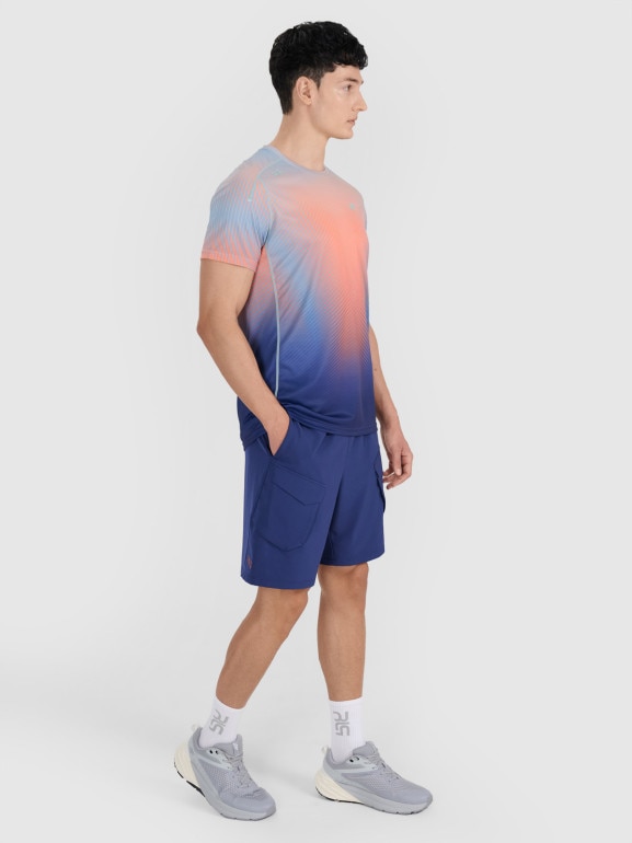 Męskie spodenki treningowe 4F x Robert Lewandowski RL9SSS25TFSHM1201 - granatowe