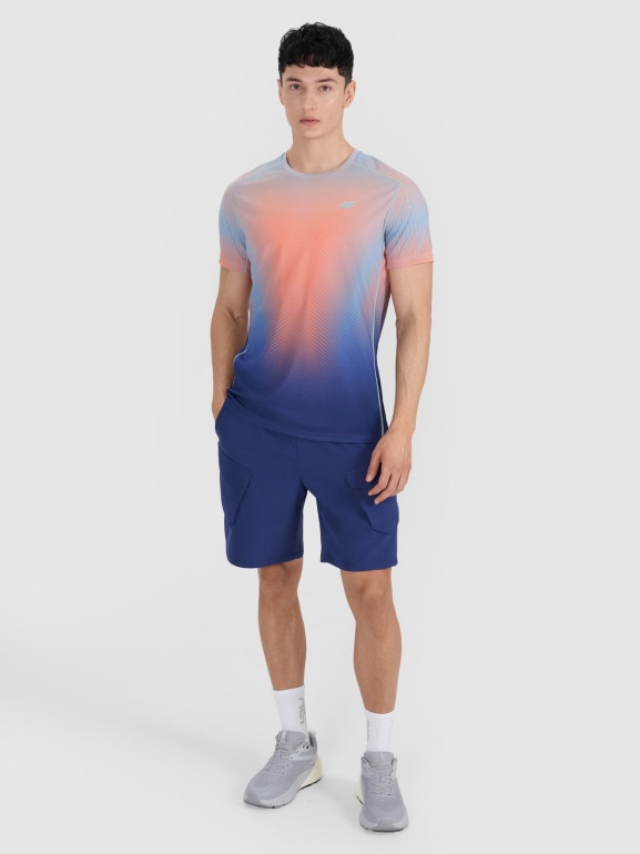 Męskie spodenki treningowe 4F x Robert Lewandowski RL9SSS25TFSHM1201 - granatowe