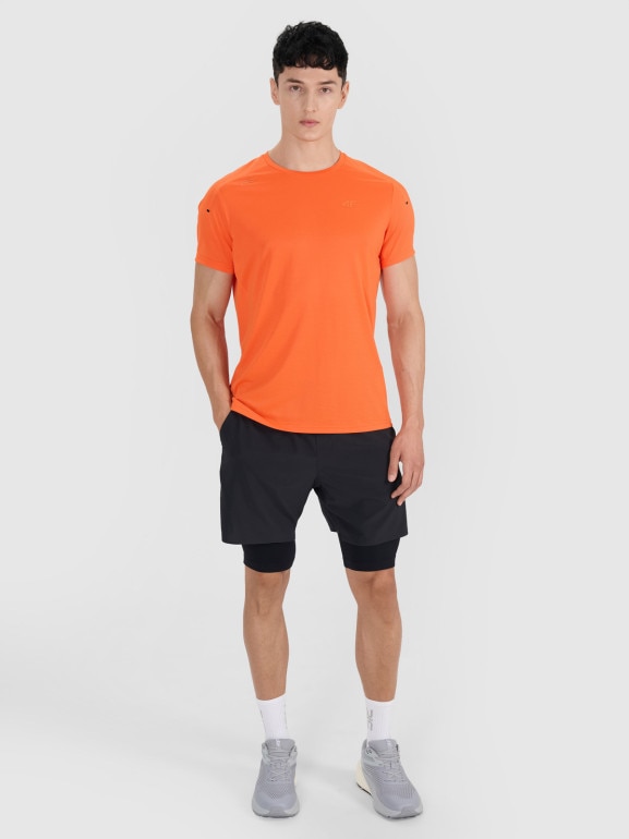 Męskie spodenki treningowe 4F x Robert Lewandowski RL9SSS25TFSHM1203 - czarne