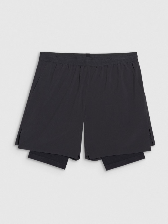 Męskie spodenki treningowe 4F x Robert Lewandowski RL9SSS25TFSHM1203 - czarne