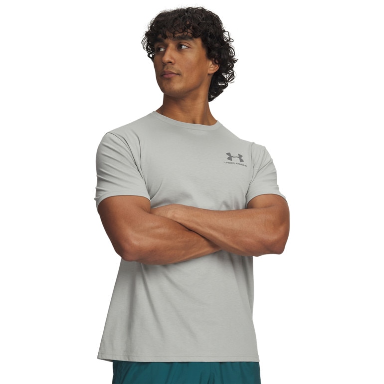 Męski t-shirt z nadrukiem Under Armour UA M Sportstyle LC SS - szary