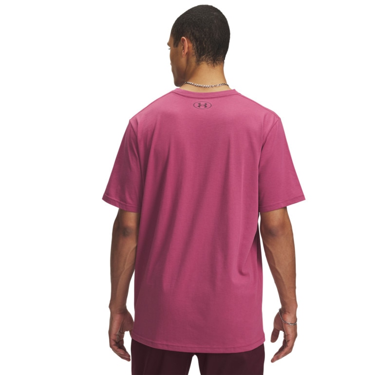 Męski t-shirt z nadrukiem Under Armour UA M Sportstyle LC SS - różowy