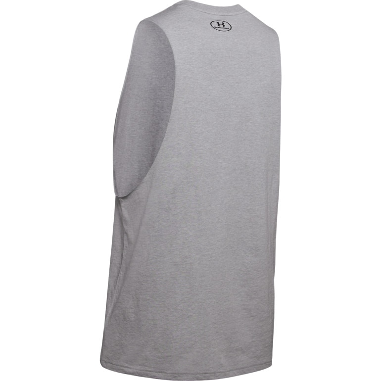 Męski top treningowy Under Armour UA LEFT CHEST CUT OFF TANK - szary