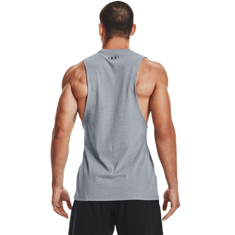 Męski top treningowy Under Armour UA LEFT CHEST CUT OFF TANK - szary