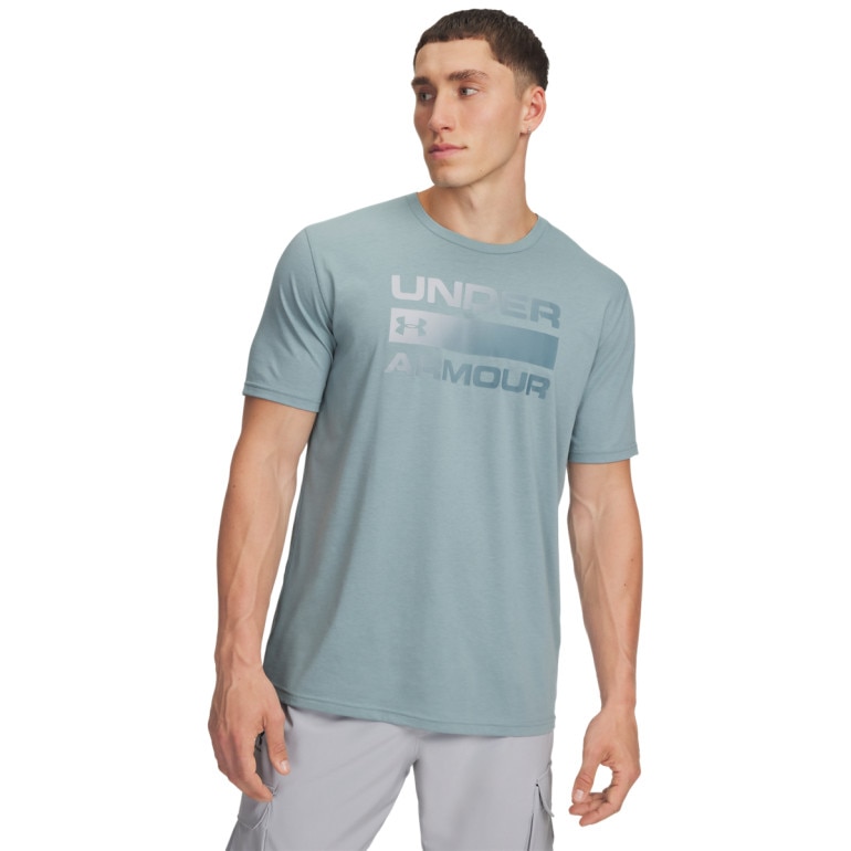 Męski t-shirt z nadrukiem Under Armour UA Team Issue Wordmark SS - niebieski