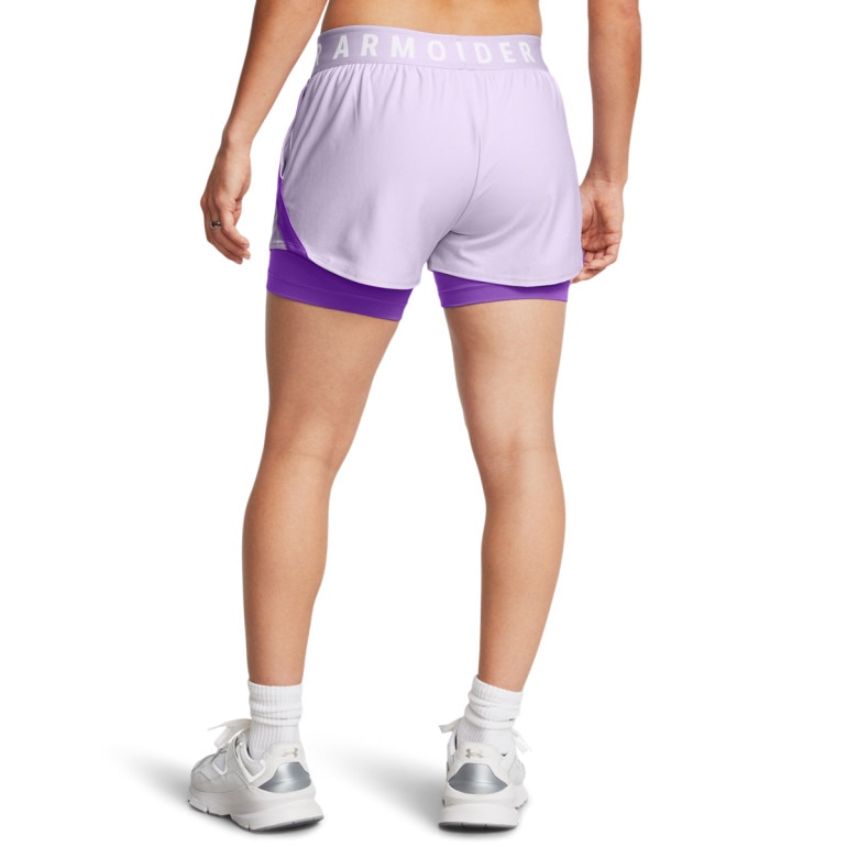 Damskie spodenki treningowe Under Armour Play Up 2-in-1 Shorts - fioletowe