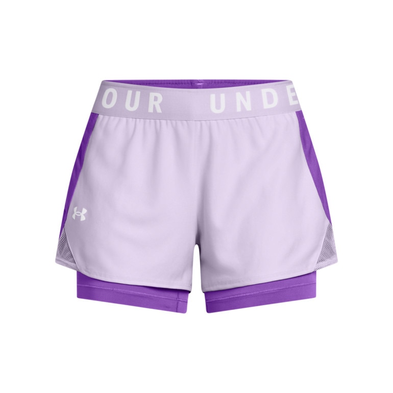 Damskie spodenki treningowe Under Armour Play Up 2-in-1 Shorts - fioletowe