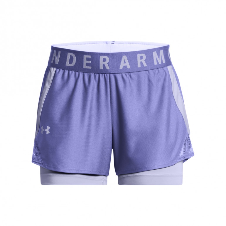 Damskie spodenki treningowe Under Armour Play Up 2-in-1 Shorts - fioletowe