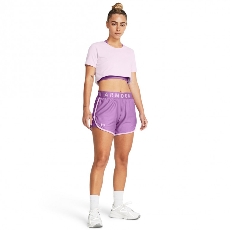 Damskie spodenki treningowe Under Armour Play Up 5in Shorts - fioletowe