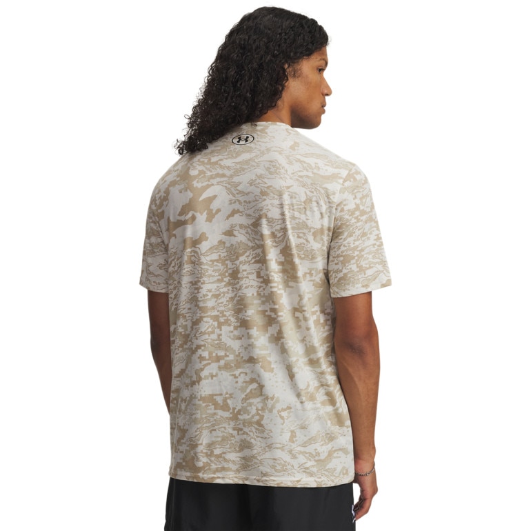 Męski t-shirt z nadrukiem moro Under Armour UA ABC Camo SS - beżowy