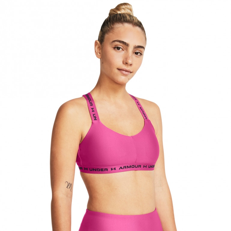 Biustonosz treningowy Under Armour Crossback Low - różowy