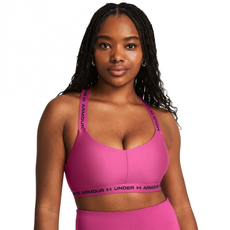 Biustonosz treningowy Under Armour Crossback Low - różowy