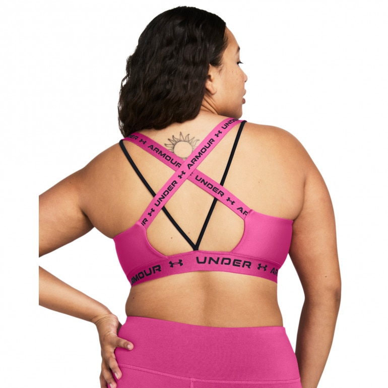 Biustonosz treningowy Under Armour Crossback Low - różowy