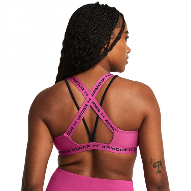 Biustonosz treningowy Under Armour Crossback Low - różowy