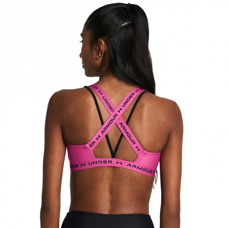 Biustonosz treningowy Under Armour Crossback Low - różowy