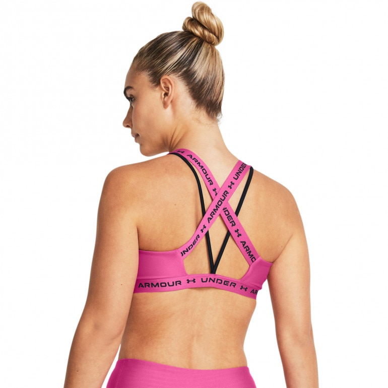 Biustonosz treningowy Under Armour Crossback Low - różowy