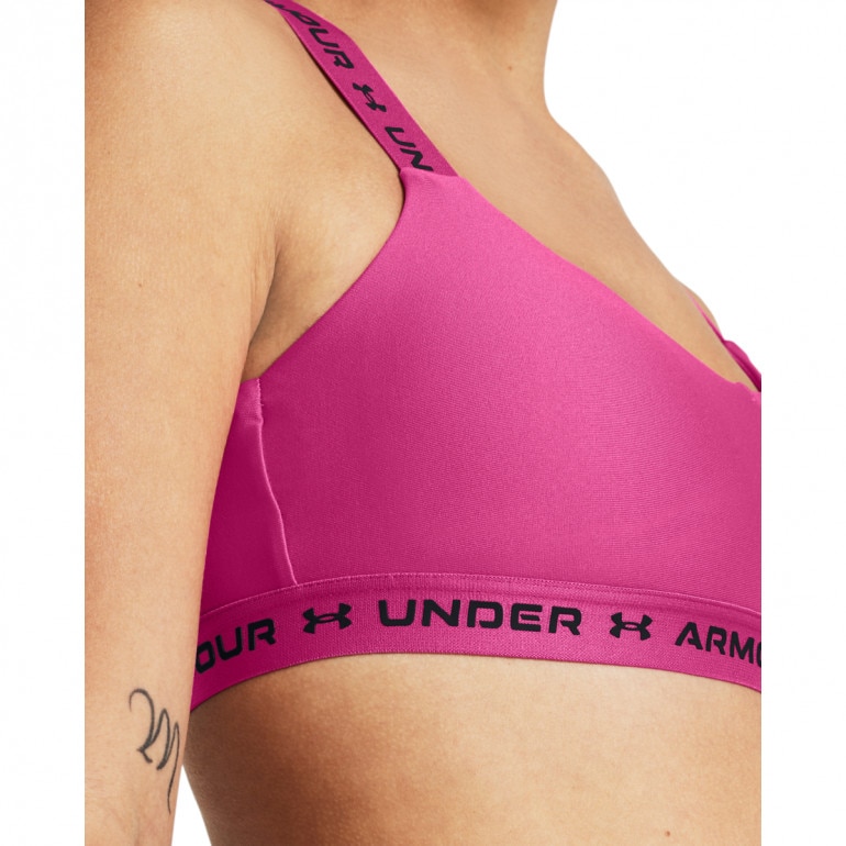Biustonosz treningowy Under Armour Crossback Low - różowy