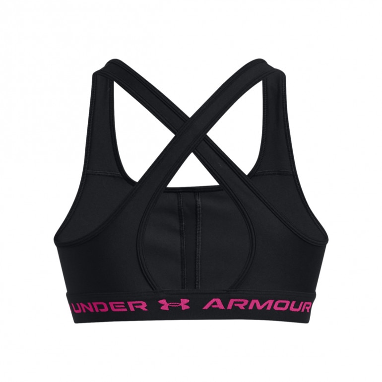 Biustonosz treningowy Under Armour UA Crossback Mid Bra - czarny