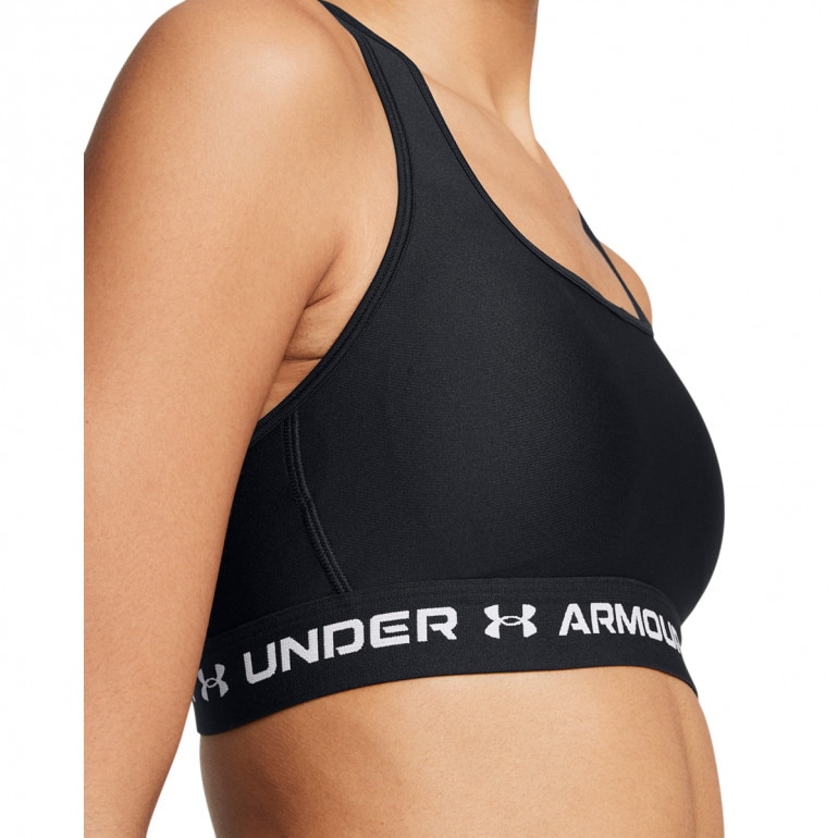 Biustonosz treningowy Under Armour Crossback Mid Bra - czarny