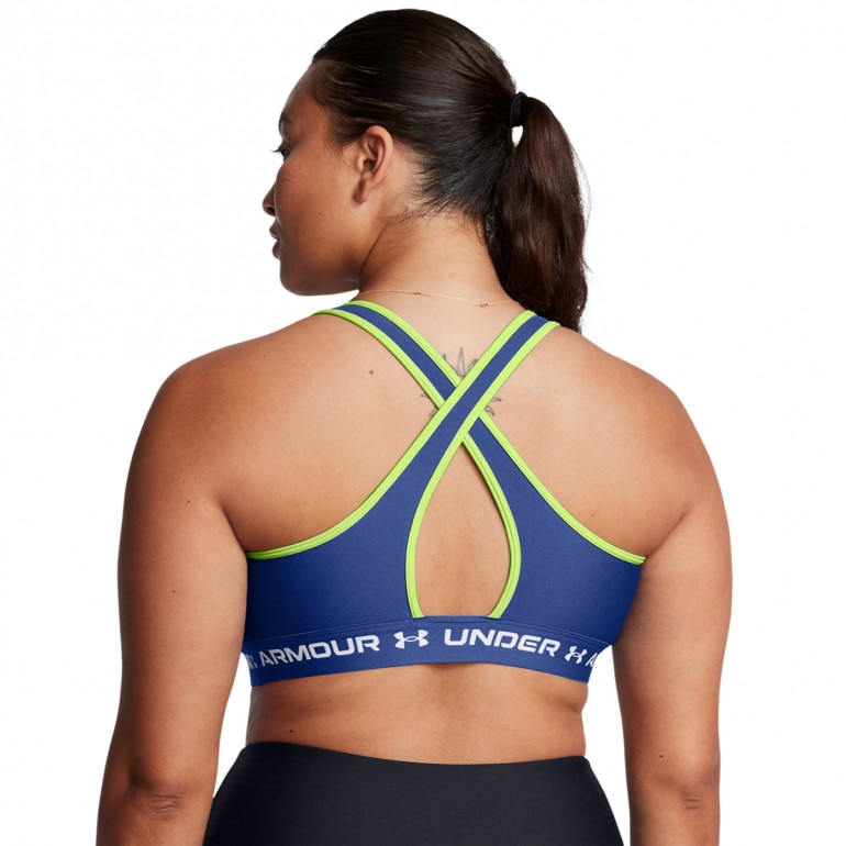 Biustonosz treningowy Under Armour Crossback Mid Bra - granatowy
