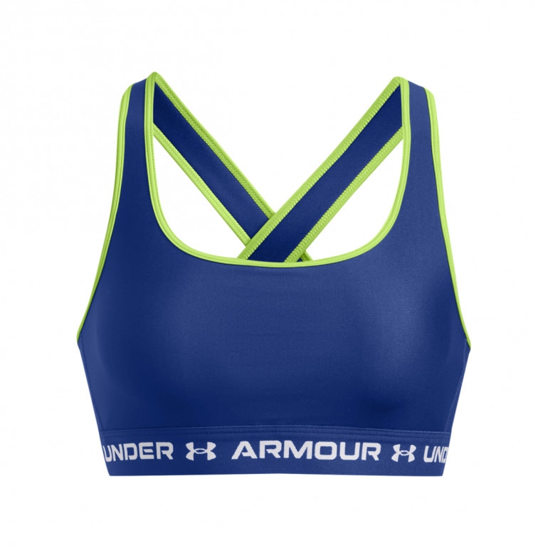Biustonosz treningowy Under Armour Crossback Mid Bra - granatowy