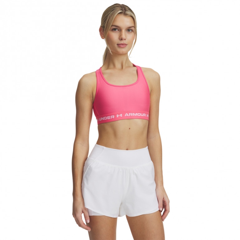 Biustonosz treningowy Under Armour Crossback Mid Bra - różowy