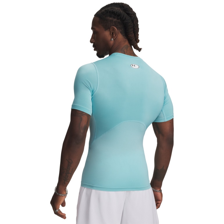 Męska koszulka treningowa UNDER ARMOUR UA HG Armour Comp SS - niebieska