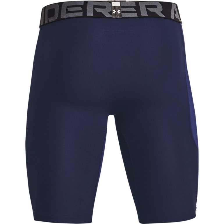 Męskie legginsy krótkie treningowe Under Armour HeatGear Pocket Long Shorts - granatowe