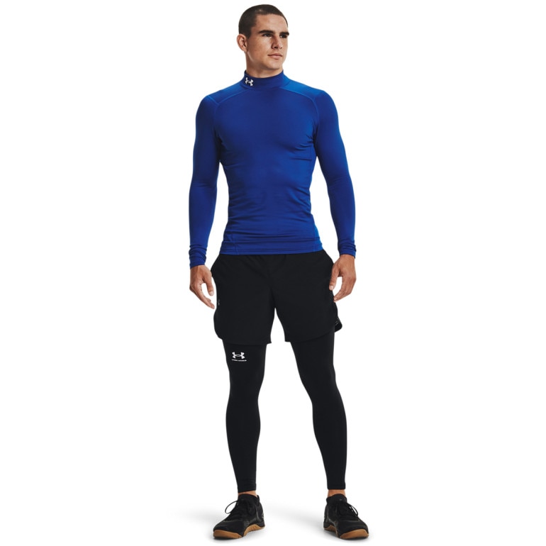 Męski longsleeve treningowy termoaktywny Under Armour UA CG Armour Comp Mock - granatowy