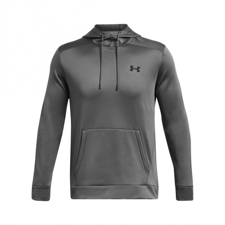 Męska bluza treningowa nierozpinana z kapturem Under Armour UA Armour Fleece Hoodie - szara