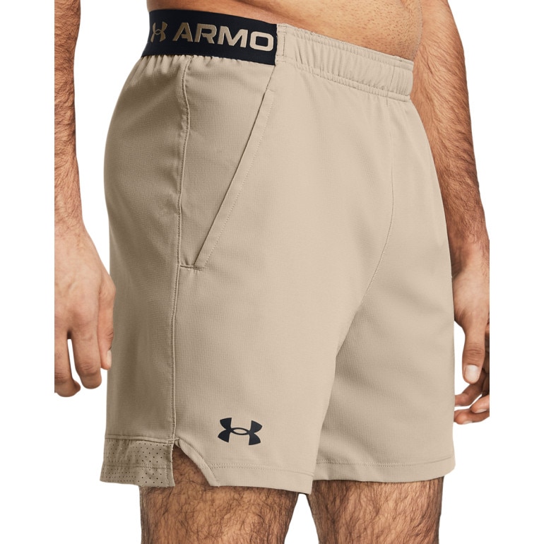 Męskie spodenki treningowe Under Armour UA Vanish Woven 6in Shorts - beżowe