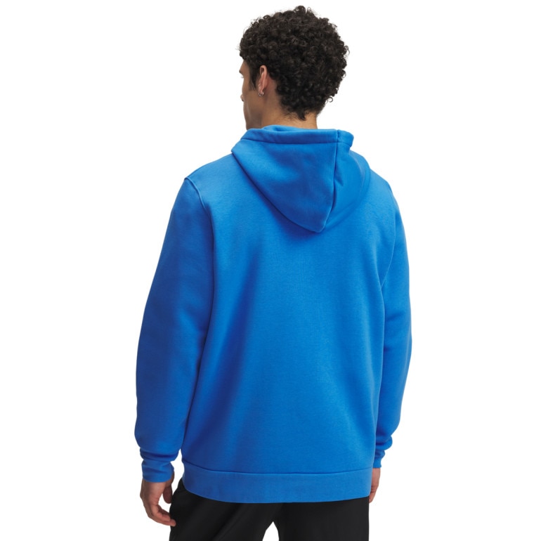Męska bluza dresowa rozpinana z kapturem Under Armour UA Essential Fleece Fz Hood - niebieska