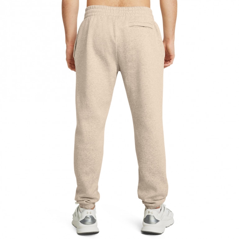 Meskie spodnie dresowe Under Armour UA Icon Fleece Jogger - beżowe