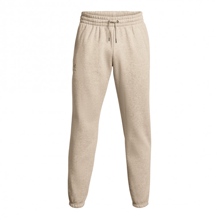 Meskie spodnie dresowe Under Armour UA Icon Fleece Jogger - beżowe