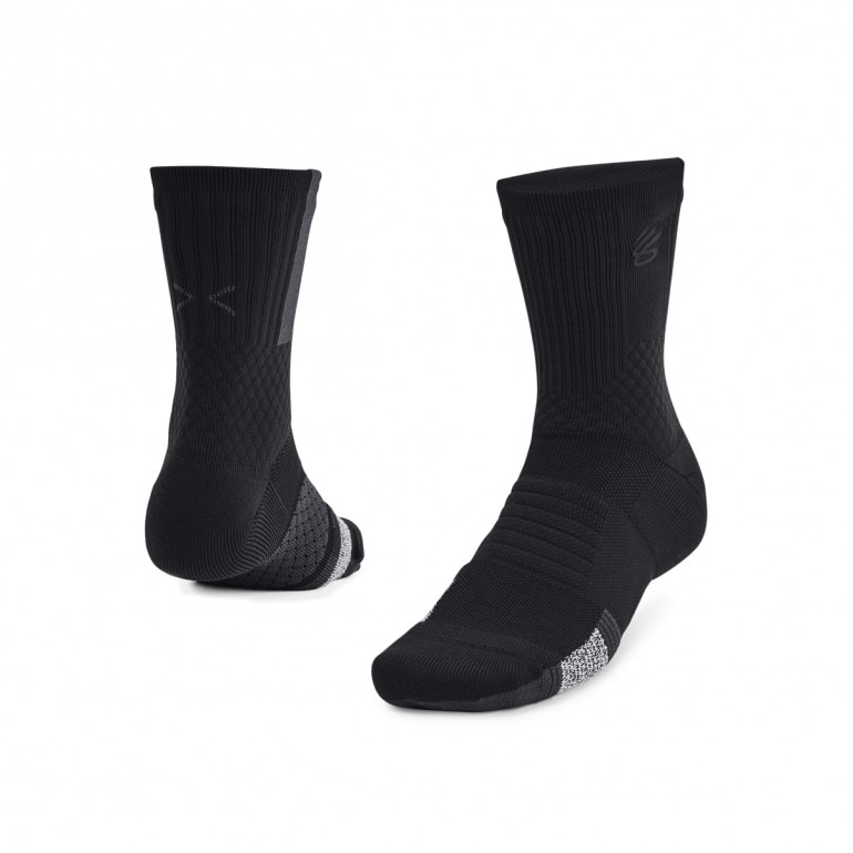 Skarpetki treningowe uniseks Under Armour Curry UA AD Playmaker 1p Mid - czarne