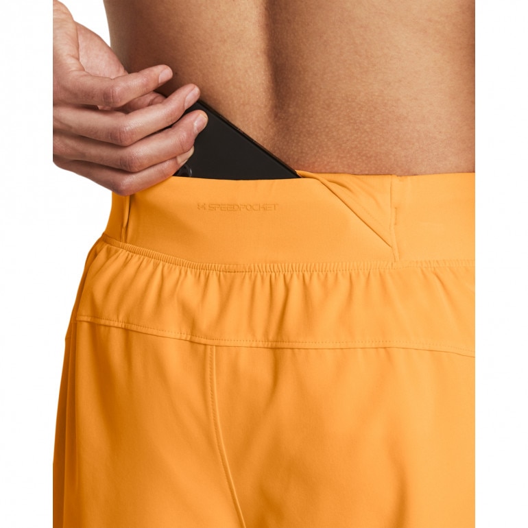 Męskie spodenki do biegania Under Armour UA Launch Pro 5'' Shorts - pomarańczowe