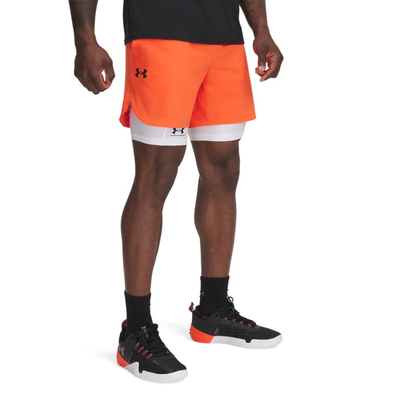 Męskie spodenki treningowe Under Armour UA Vanish Elite Short - pomarańczowe