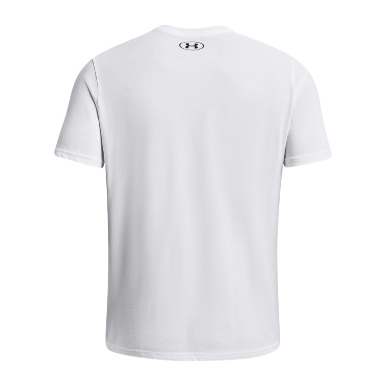 Męski t-shirt z nadrukiem Under Armour UA Camo Chest Stripe SS - biały