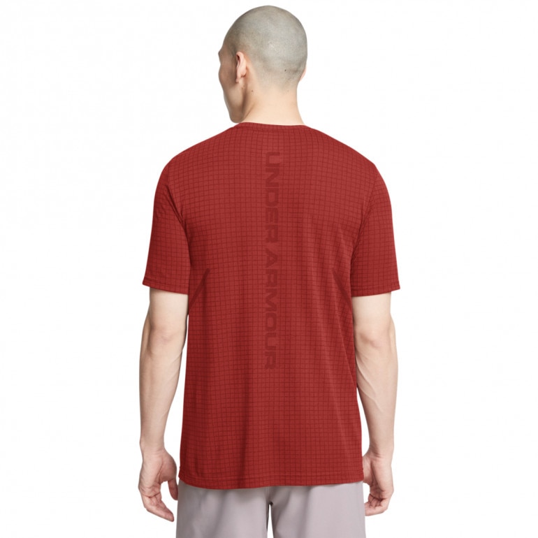 Męska koszulka treningowa Under Armour Vanish Seamless Grid SS - czerwona