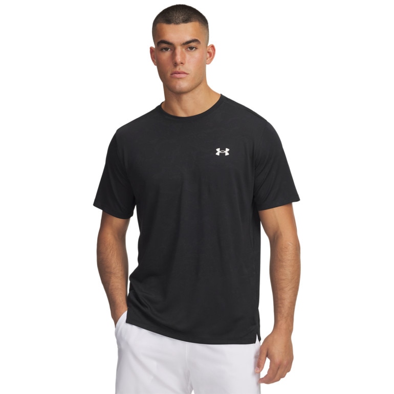 Męska koszulka treningowa Under Armour UA Tech Vent Jacquard SS - czarna
