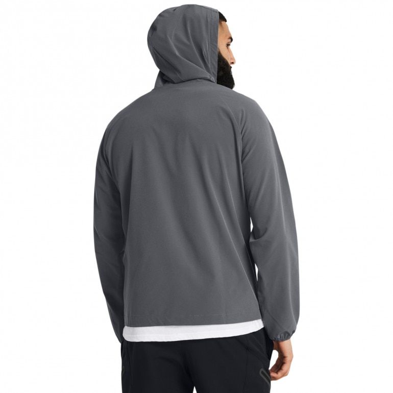 Męska kurtka treningowa Under Armour UA Stretch Woven Windbreaker - szara