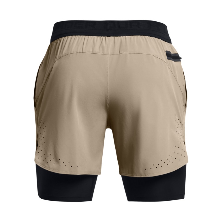 Męskie spodenki treningowe Under Armour UA Vanish Elite 2in1 Short - brązowe